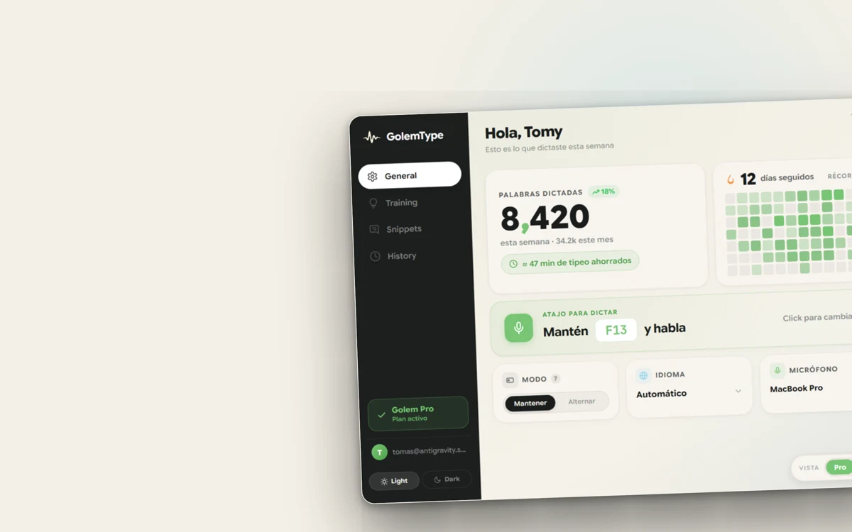 GolemType app